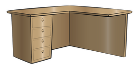 Office desk clipart