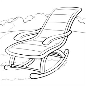Rocking chair drawingvp clipart