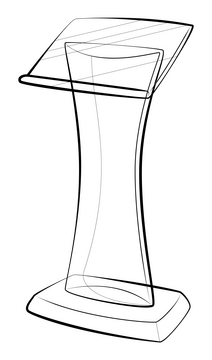 Podium black and white clipart