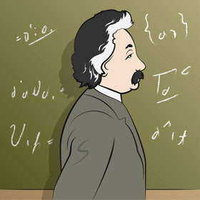 Albert einstein drawing vector