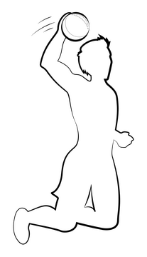 Dodgeball drawing black and white clipart