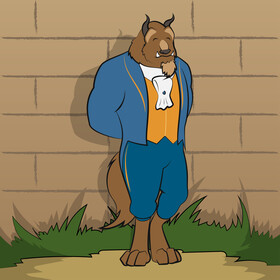 Beauty and the beast, beast vector