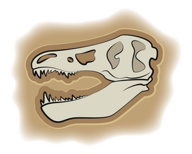 Dinosaur fossil clipart