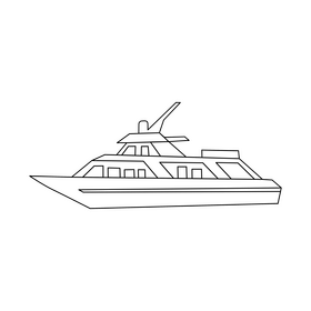 Yacht black and white clipart free download