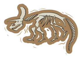 Dinosaur fossil clipart