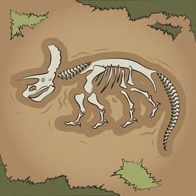 Dinosaur fossil vector free download