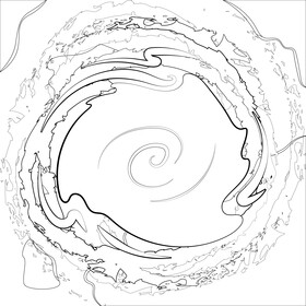 Cyclone hurricane drawing black and white vector