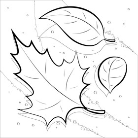 Fall drawing black and white vector
