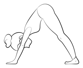Yoga black and white clipart
