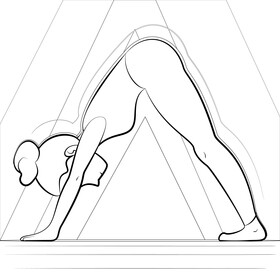 Yoga black and white vector