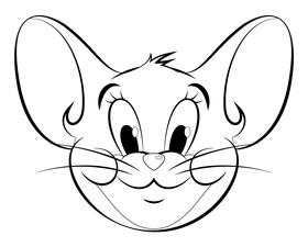 Jerry, tom and jerry drawing black and white clipart