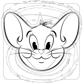 Jerry, tom and jerry drawing black and white vector