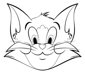 Tom, tom and jerry drawing black and white clipart