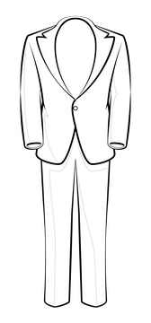 Tuxedo drawing black and white clipart