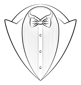 Tuxedo black and white clipart