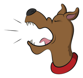 Dog barking clipart