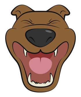Dog barking clipart