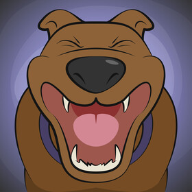 Dog barking vector