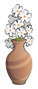 Flower vase drawing clipart