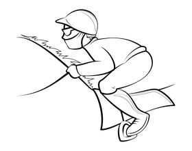 Horse Racing Jockey drawing black and white clipart