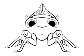 Cicada drawing black and white clipart