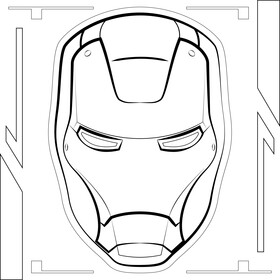 Iron man drawing black and white vector