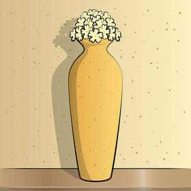 Flower vase vector