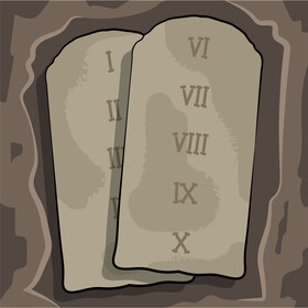 Ten commandments vector