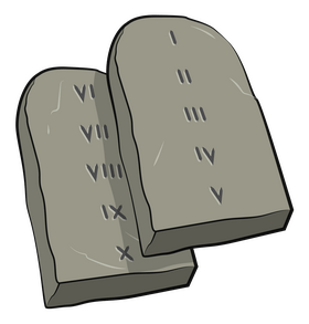 Ten commandments drawing clipart