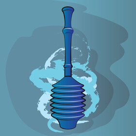 Toilet plunger vector