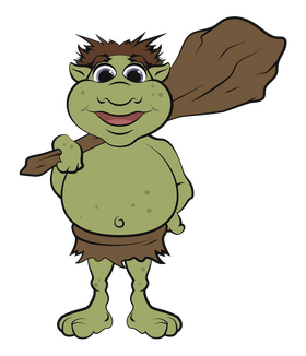 Troll drawing clipart