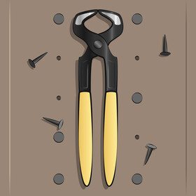 Pliers drawing vector