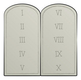 Ten commandments clipart