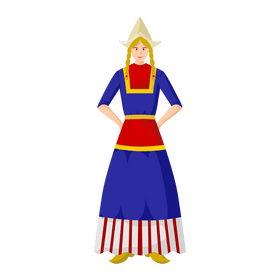 Klederdracht folk costume clipart