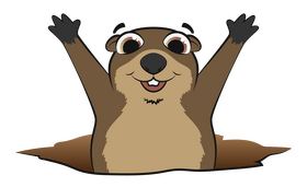 Groundhog day drawing clipart