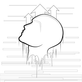 Motivation black and white vector