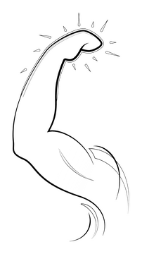 Motivation drawing black and white clipart