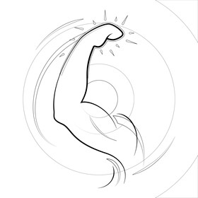 Motivation drawing outline black and white vector