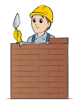 Builder drawing clipart