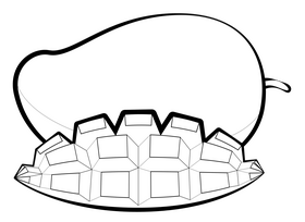 Mango black and white clipart