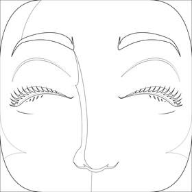 Lashes drawing black and white vector