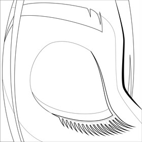 Eyelashes drawing black and white vector