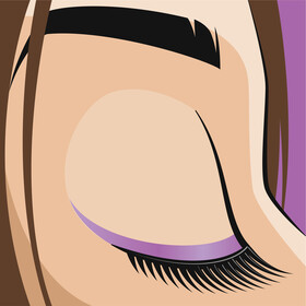Eyelashes drawing vector