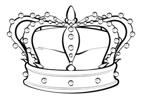 King crown drawing black and white clipart