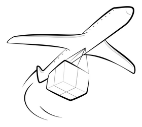 Shipping black and white clipart