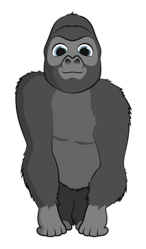 Gorilla drawing clipart
