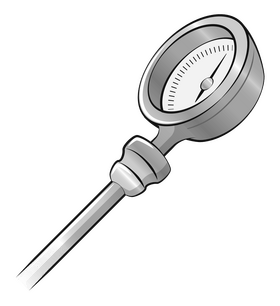 Thermometer manometric clipart