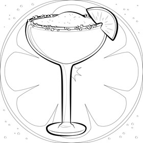 Margarita drawing black and white vector