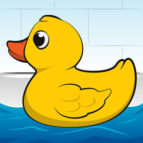 Rubber duck drawing vector