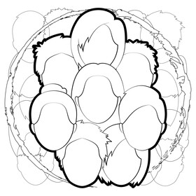 Community drawing black and white vector